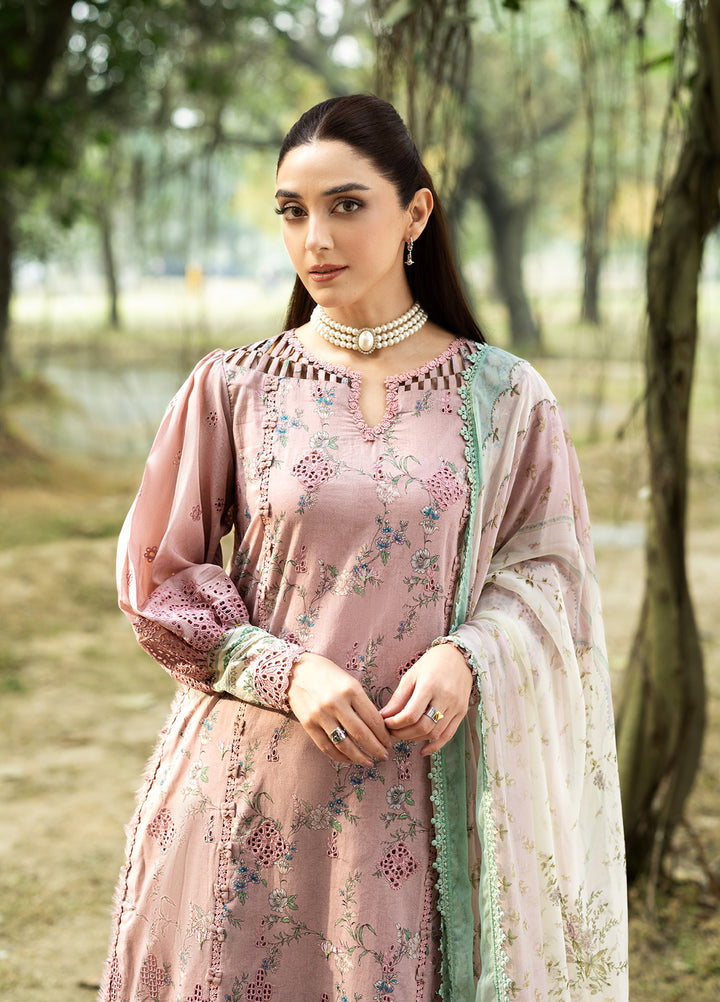 Elaf Premium Chikankari Unstitched Printed Lawn 3 Piece Suit EL26UPC ERC-8A SAHAA - Summer Collection