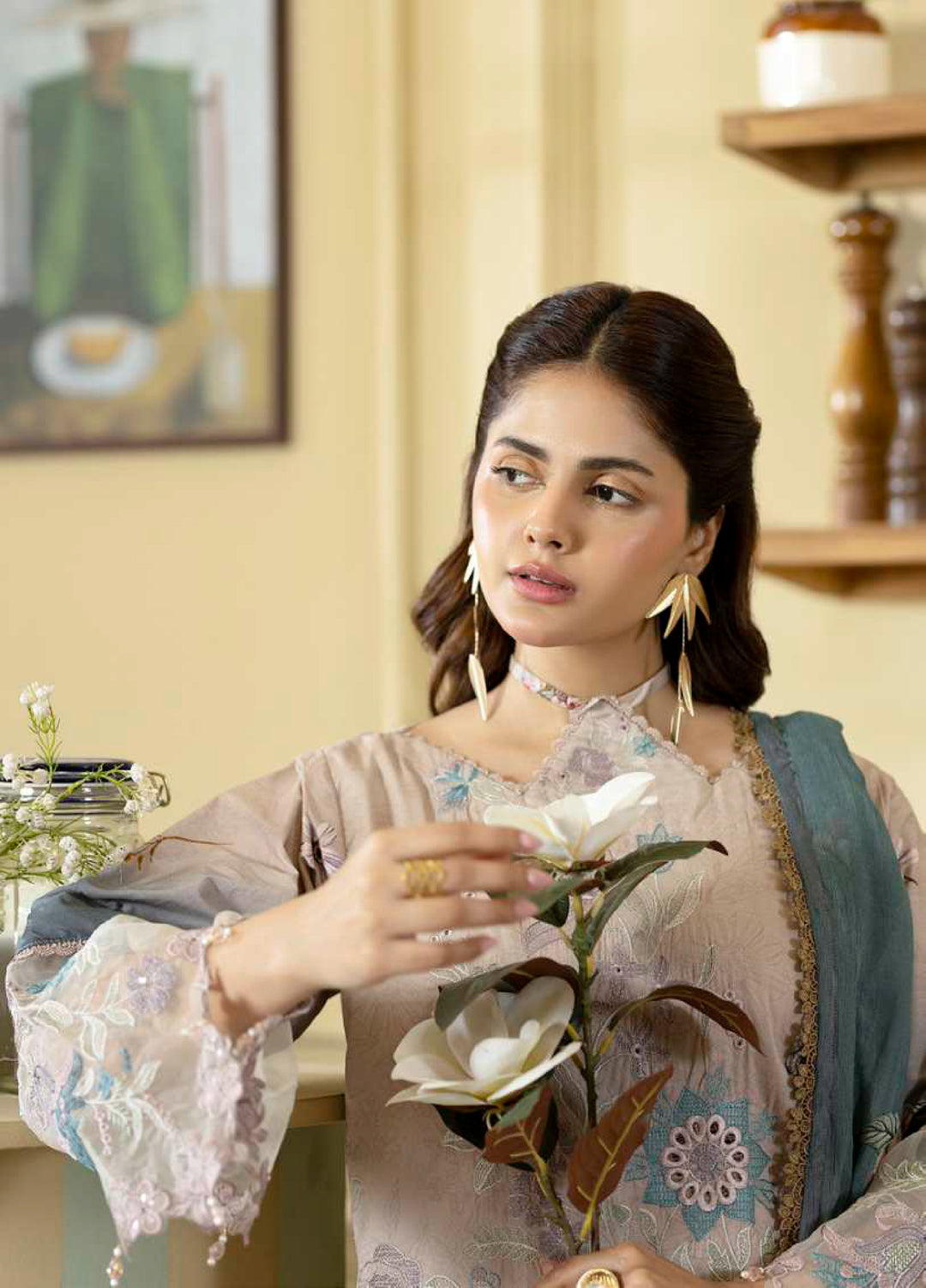 Al Zohaib Unstitched Applique Embroidered Lawn 3 Piece Suit AZ26UAL D-12 - Summer Collection