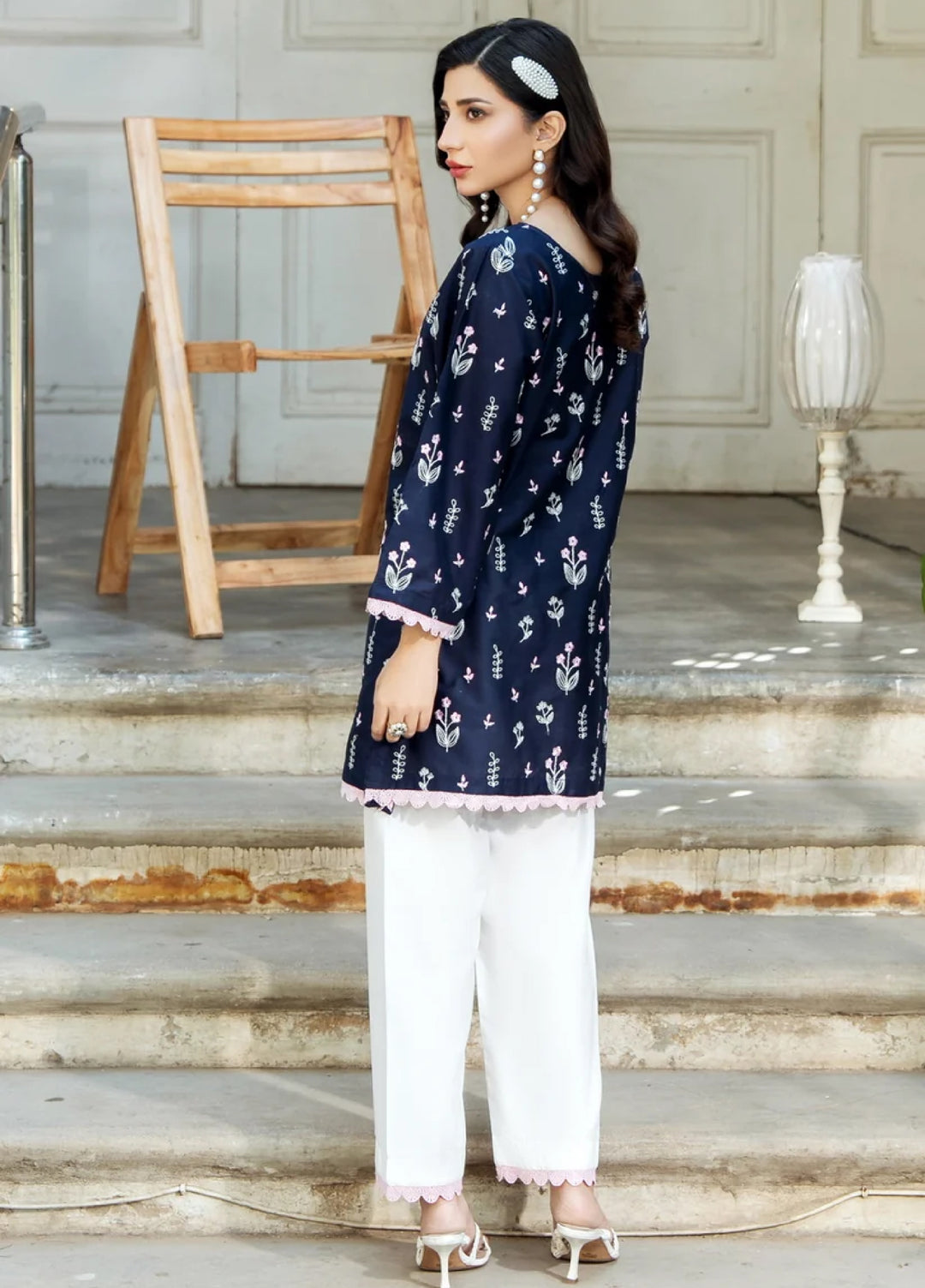 Dhaga Women RTW Embroidered Poly Cambric 2 Piece DHG26PCN Roselle - Eid Collection