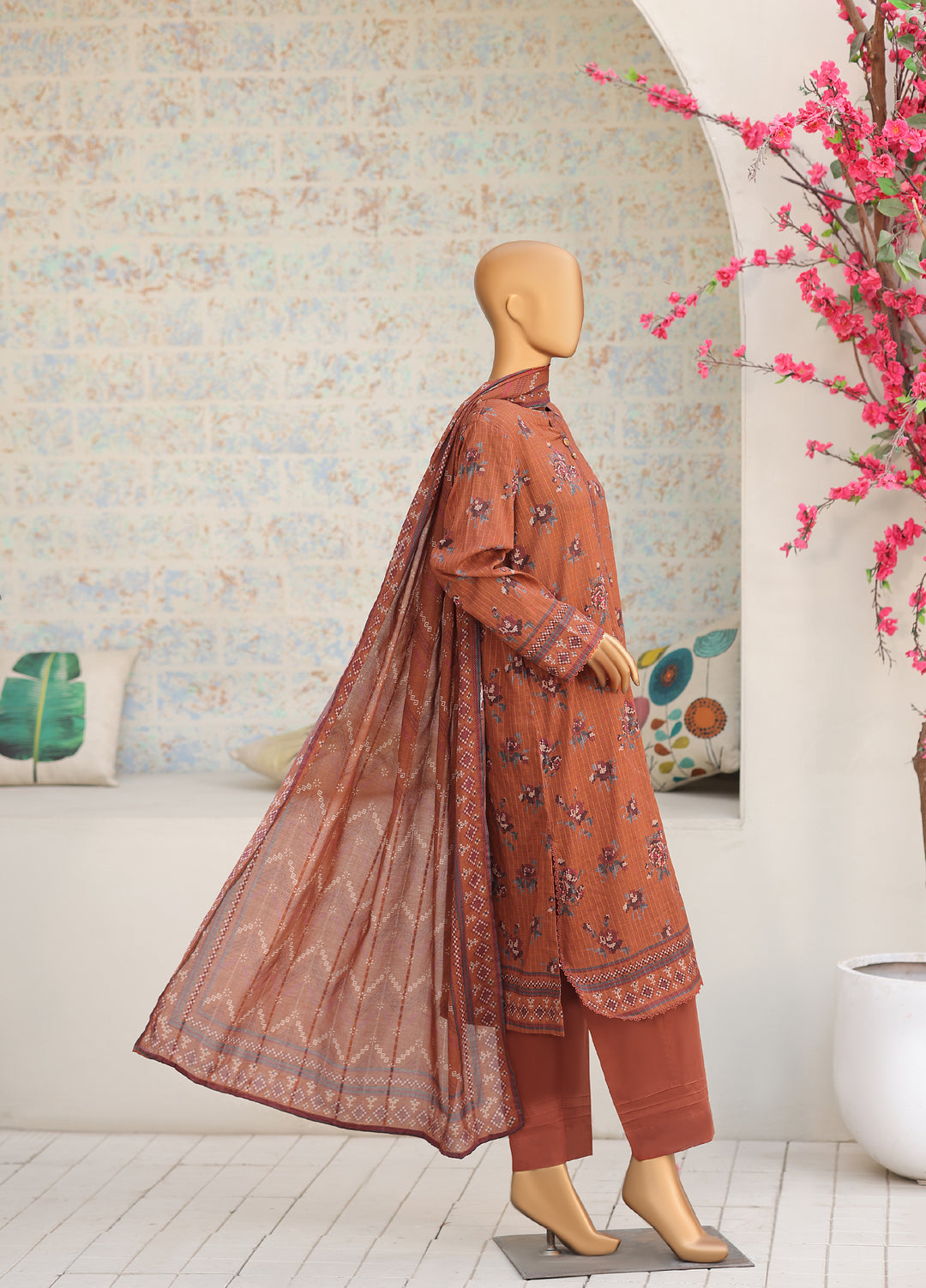 Nayab by HZ Textiles Unstitched Printed Cotton Lawn 3 Piece Suit HZ28UN NPC-08 - Casual Collection