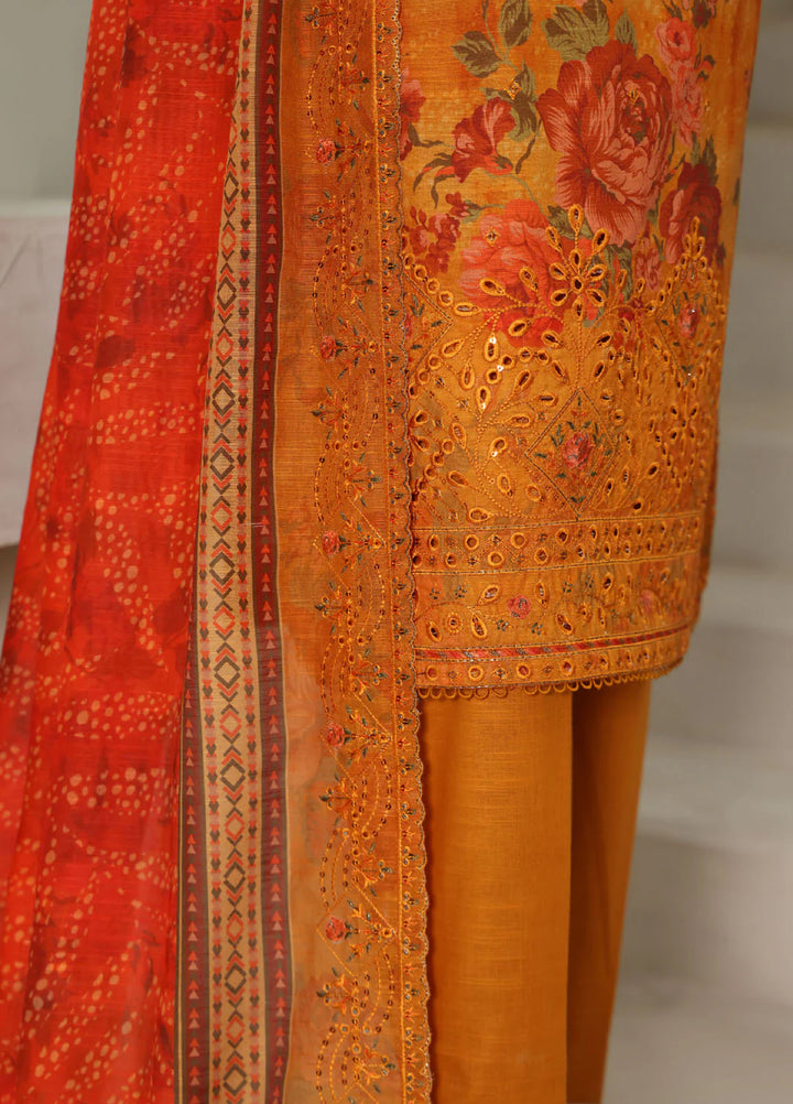 Hz Textiles Embroidered Khaddar Suits Unstitched 3 Piece PKE-203 - Winter Collection