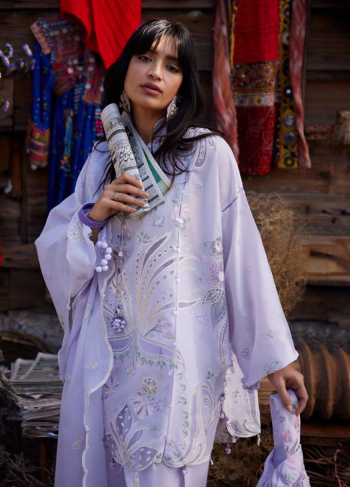 Meili by Zaha Unstitched Embroidered Lawn 3 Piece Suit ZK26UML ZL26-10B - Festive Collection