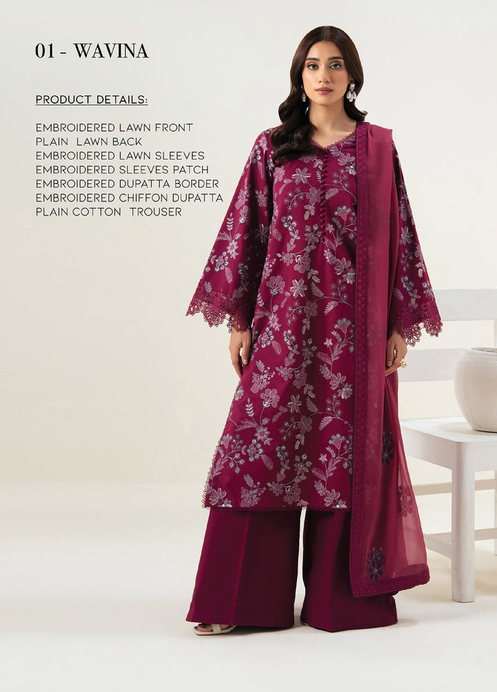 Namah by Xenia Formals Unstitched Embroidered Lawn 3 Piece Suit XF26UNL Wavina 01 - Festive Collection