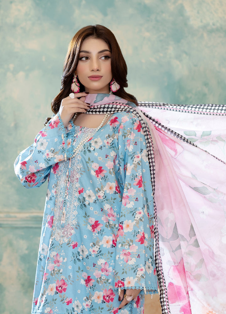 Salina by Regalia Textiles Unstitched Embroidered Lawn 3 Piece Suit RG26USVII D-1 - Summer Collection