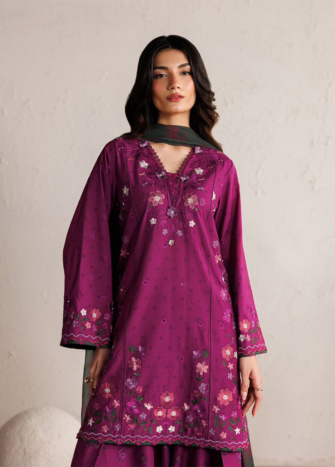 Iznik Unstitched Embroidered Lawn 3 Piece Suit IZ26ULF IBE-01 - Festive Collection