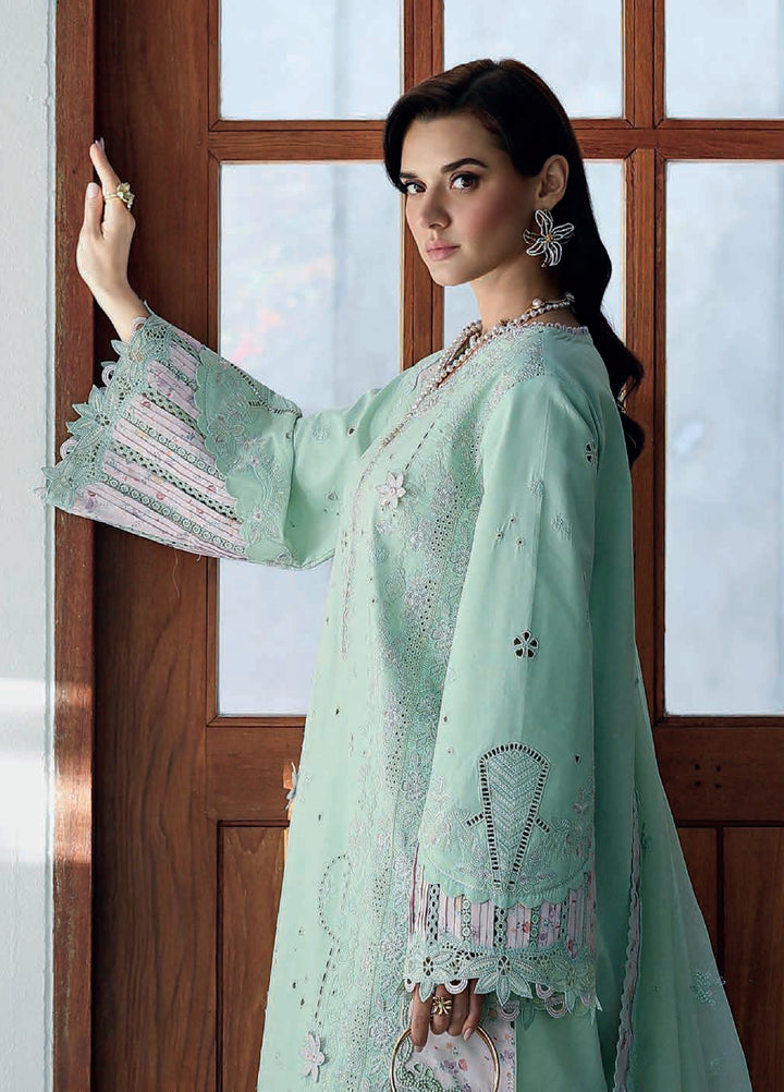 Qalamkar Chikankari Unstitched Embroidered Lawn 3 Piece Suit QLK26UCL CM-08 Seren - Summer Collection
