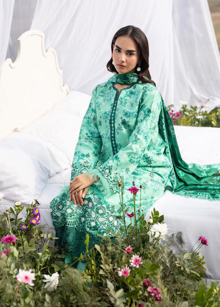 Summer Printkari Exclusive by RajBari Unstitched Embroidered Lawn 3 Piece Suit RB26USP D-11 - Casual Collection