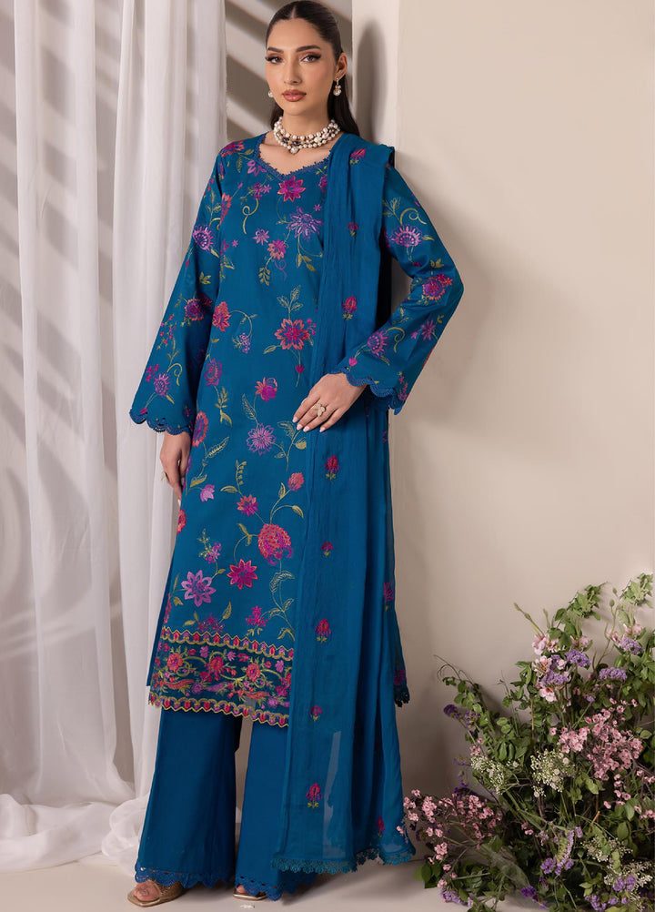 RajBari Exclusive Unstitched Embroidered Lawn 3 Piece Suit RB26UE D-11 - Summer Collection