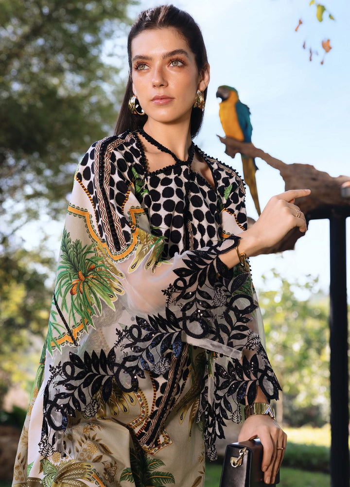 M Prints by Maria B Unstitched Printed Lawn 3 Piece Suit MB26UMP D-05 A - Summer Collection