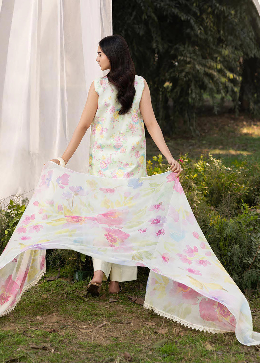 Summer Printkari Exclusive by RajBari Unstitched Embroidered Lawn 3 Piece Suit RB26USP D-07 - Casual Collection