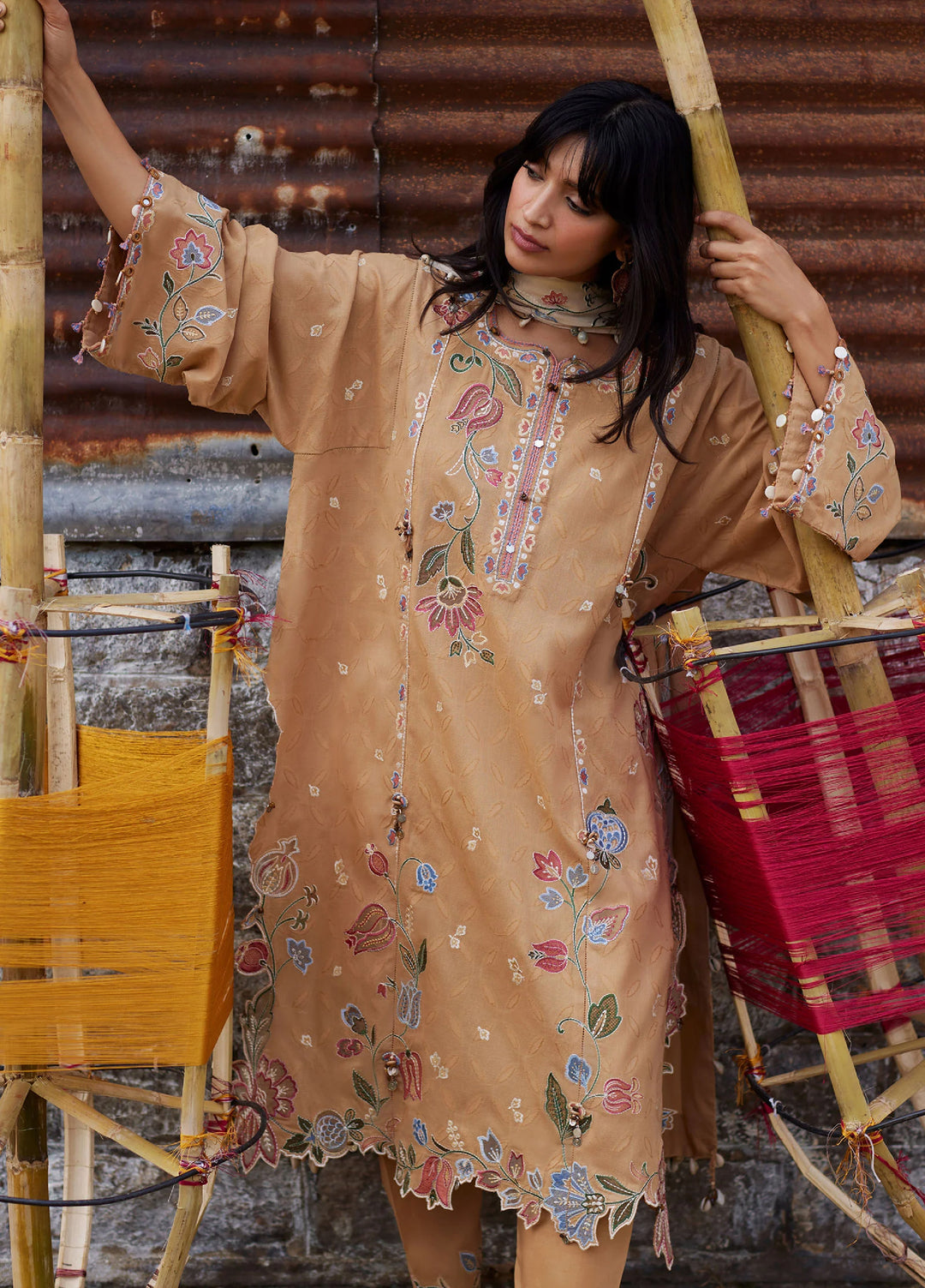 Meili by Zaha Unstitched Embroidered Lawn 3 Piece Suit ZK26UML ZL26-07A - Festive Collection
