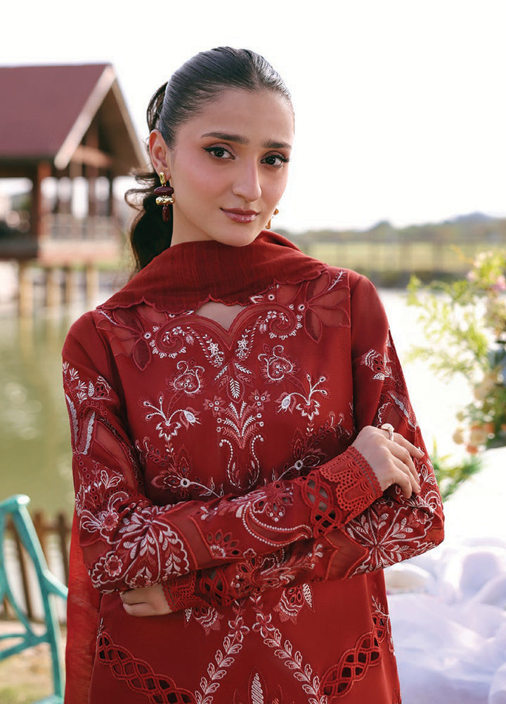 Summer Soiree by Zarposh Unstitched Embroidered Lawn 3 Piece Suit ZR26ULS Calyx - Festive Collection