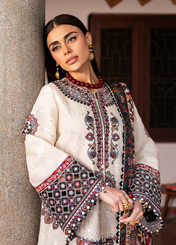 Shahkaar by Jazmin Unstitched Embroidered Lawn 3 Piece Suit JZ26USE SL26-D02 - Eid Collection