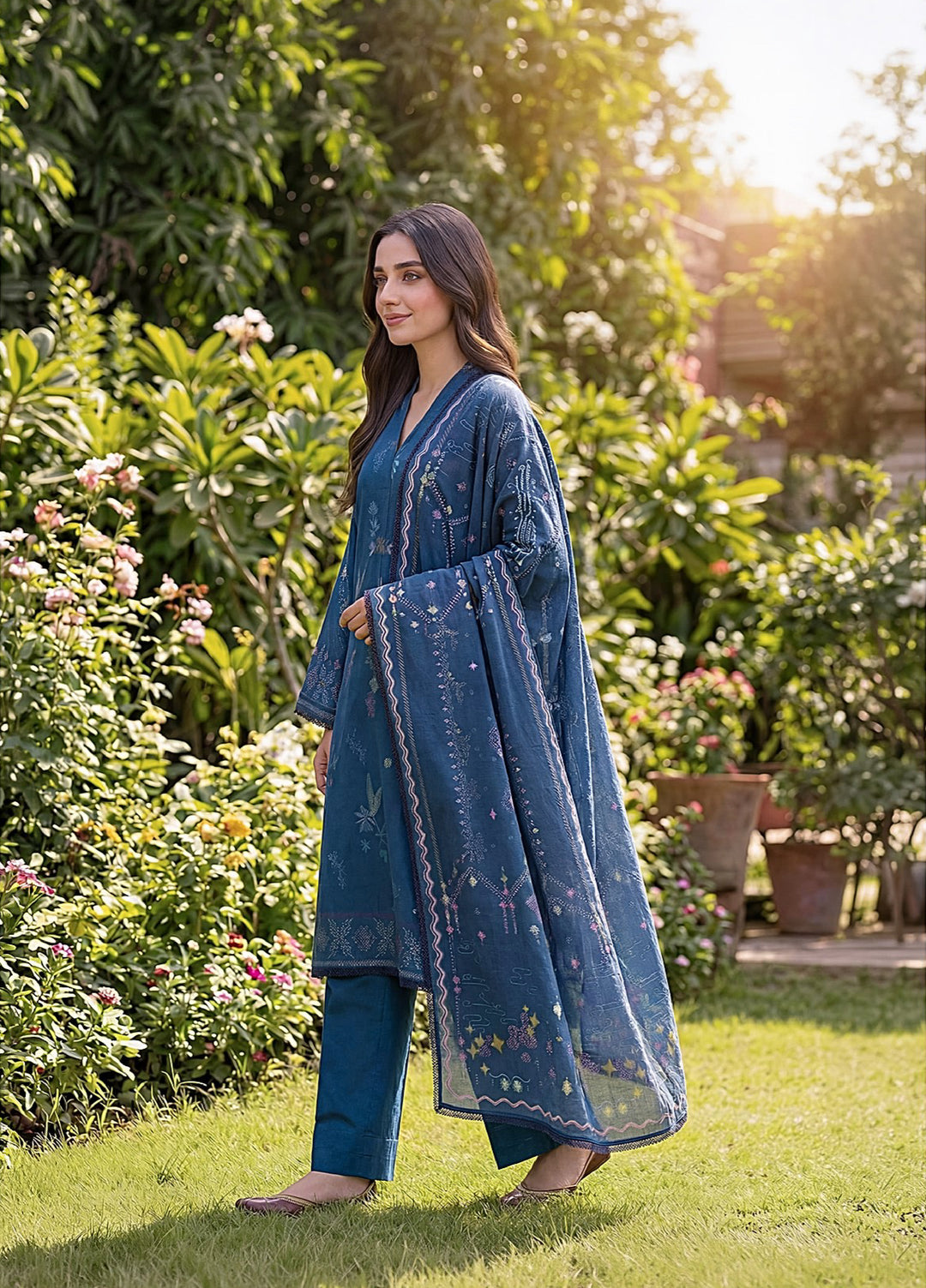 Zync by Florent Unstitched Printed Lawn 3 Piece Suit FL26UZPL FZ-03 - Summer Collection