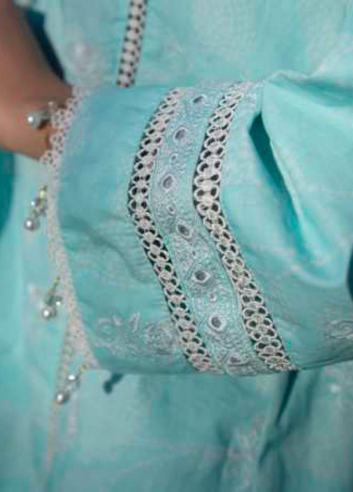 AL Zohaib Dhagakari Unstitched Embroidered Lawn 3 Piece Suit AZ26UD D-8 - Summer Collection