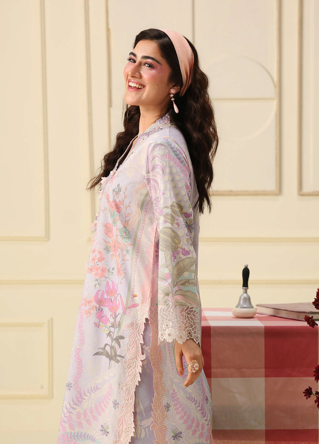 Soleil Hemline by Mushq Unstitched Printed Lawn 3 Piece Suit MU26USL Flora Amour HUNSS260310 - Festive Collection