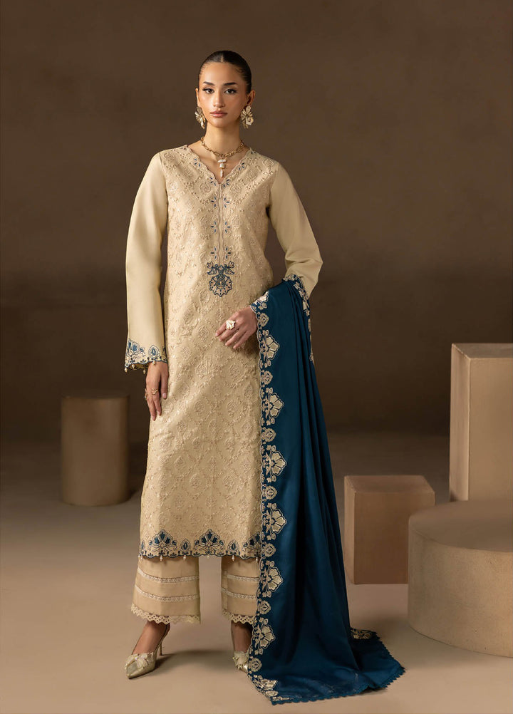 Sareen by Rajbari Unstitched Premium Viscose Chikankari 3 Piece RB25SC D-06 - Winter Collection