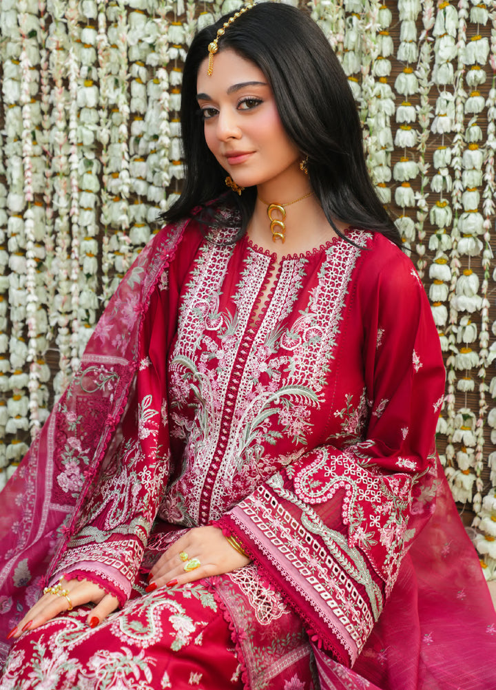 Ek Fasana by Kahf Premium Unstitched Embroidered Luxury Lawn 3 Piece Suit KHF26UFL KLB-1B MAHRANI - Festive Collection