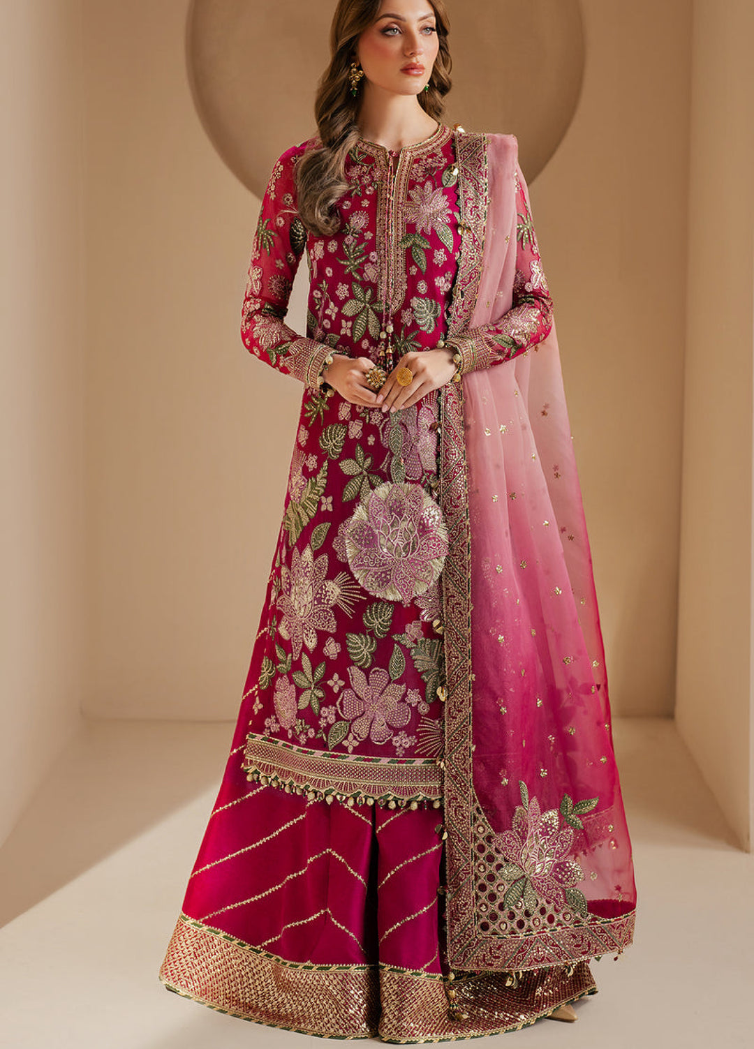 Jazmin Unstitched Chiffon Embroidered Suits 3 Piece JZ25CF JZ-WF25-03 - Festive Collection