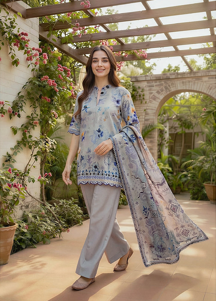 Zync by Florent Unstitched Printed Lawn 3 Piece Suit FL26UZPL FZ-10 - Summer Collection