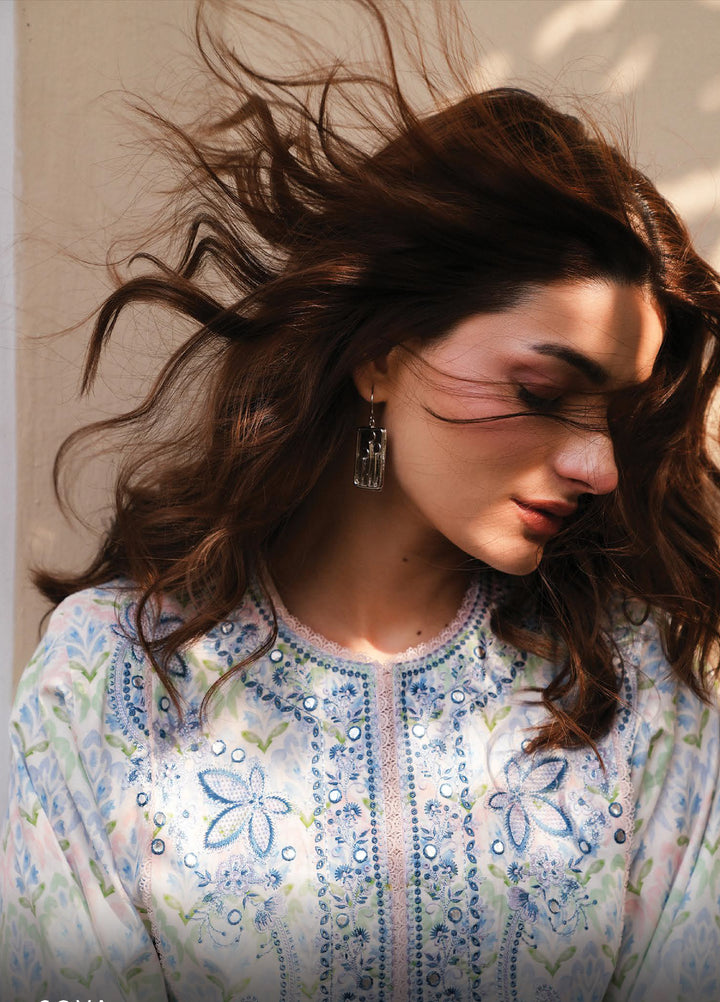 Florette by Afrozeh Unstitched Embroidered Lawn 3 Piece Suit AF26UFL D-01 SOVA - Festive Collection