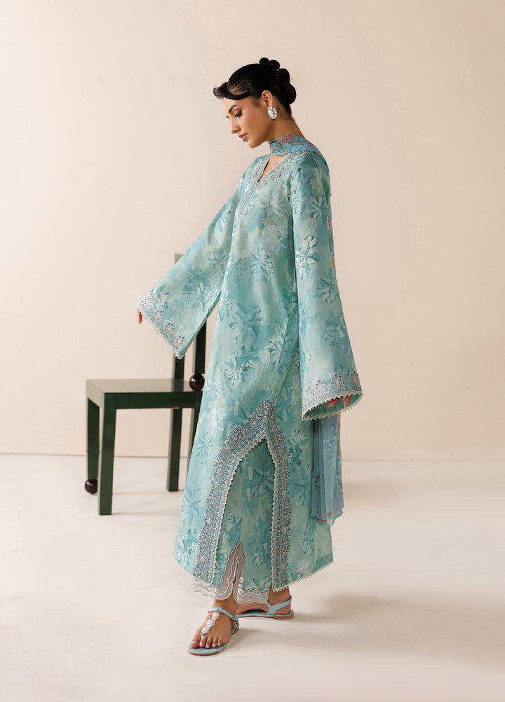 Azzal Unstitched Printed Lawn 3 Piece Suit AZL26UPL AZL-137 - Summer Collection