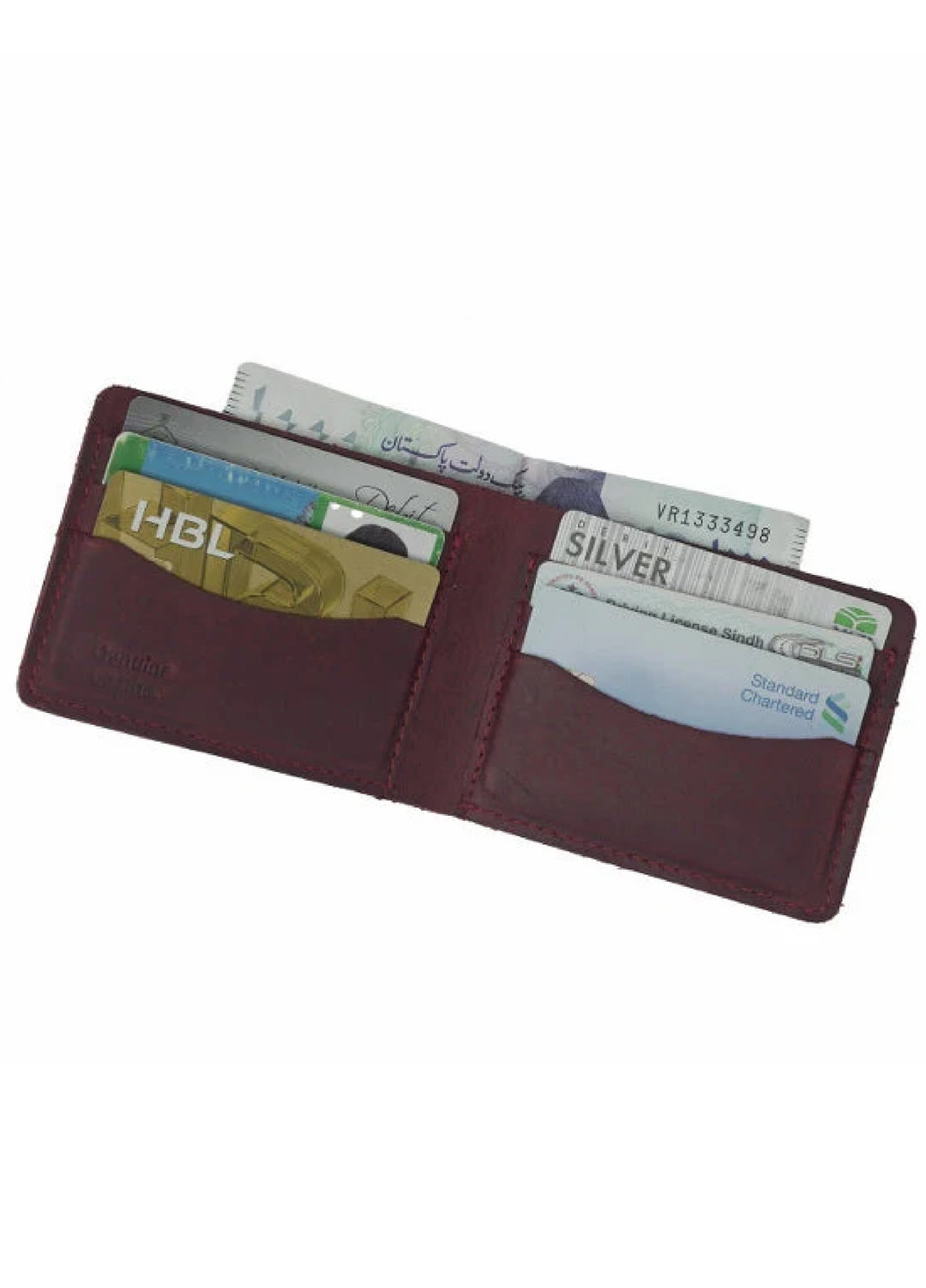 Vintage by Jild Mens Genuine Vintage Leather Wallet-DARK RED S1 - Wallets Collection