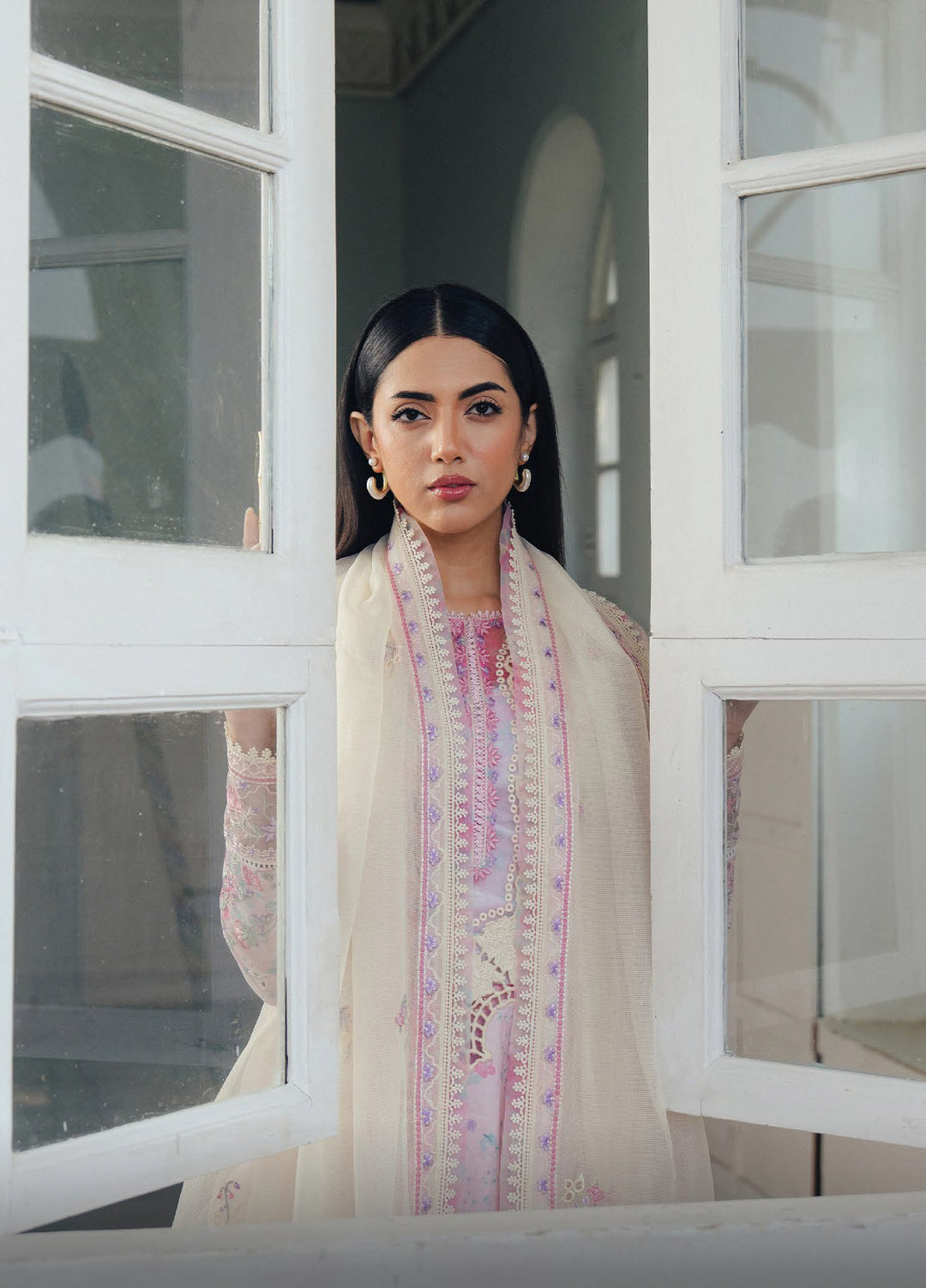 Daybreak by Afrozeh Unstitched Printkari Embroidered Lawn 3 Piece Suit AF26UDB D-1 SKYDUST - Summer Collection