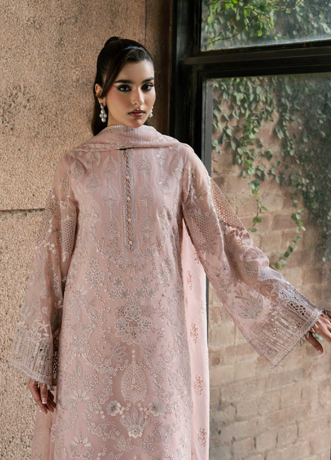 Lazawal by Lavish Premium Unstitched Embroidered Chiffon 3 Piece Suit LVP26UCL Pink Blossom - Festive Collection