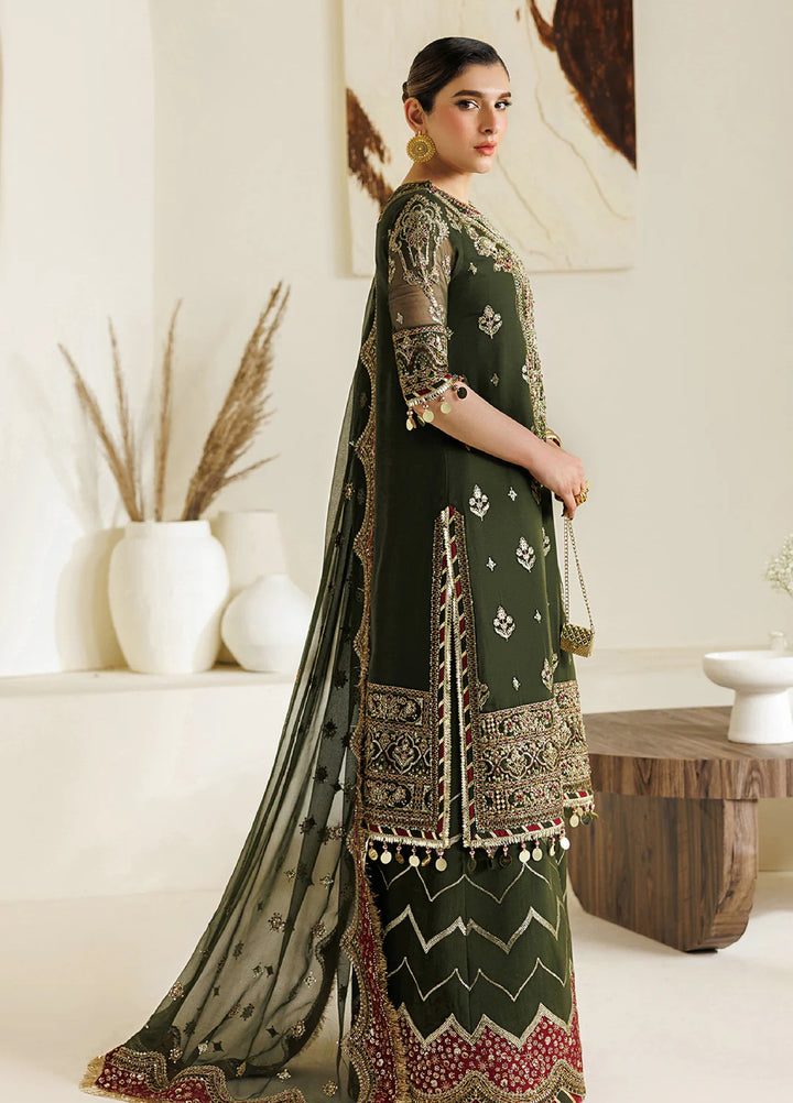 Aymal by Alizeh Fashion Handcrafted Unstitched Embroidered Chiffon 3 Pcs Suit AF26UAC 07-HYAN - Festive Collection