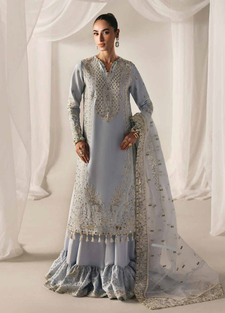 Serein Luxe by Emaan Adeel Unstitched Raw Silk Embroidered Suits 3 Piece EA25SL D-7 Opulent Oasis - Festive Collection