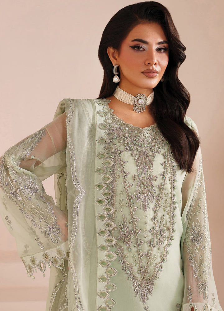 Aymal by Alizeh Fashion Unstitched Embroidered Chiffon 3 Piece Suit AFB26UA D-06 Zyah - Festive Collection