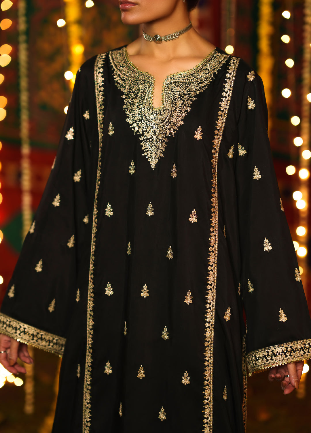 Chand Bali by Casual Lite RTW Embroidered Viscose Silk 3 Piece Suit CL26UCR Noor e Shab - Wedding Collection