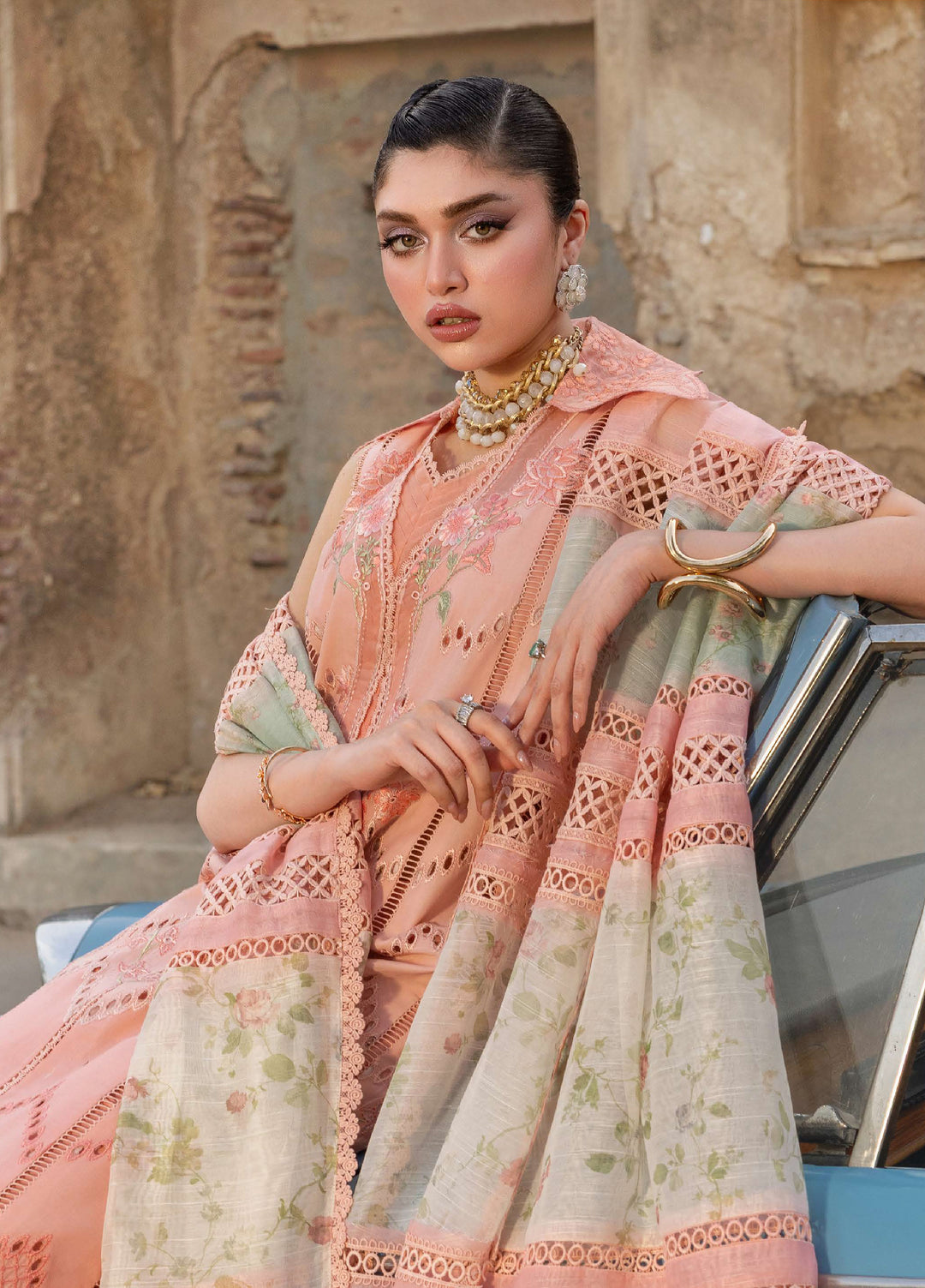 Bloom by Saira Shakira Unstitched Embroidered Lawn 3 Piece Suit SSR26ULB AMBRE-07A - Eid Collection