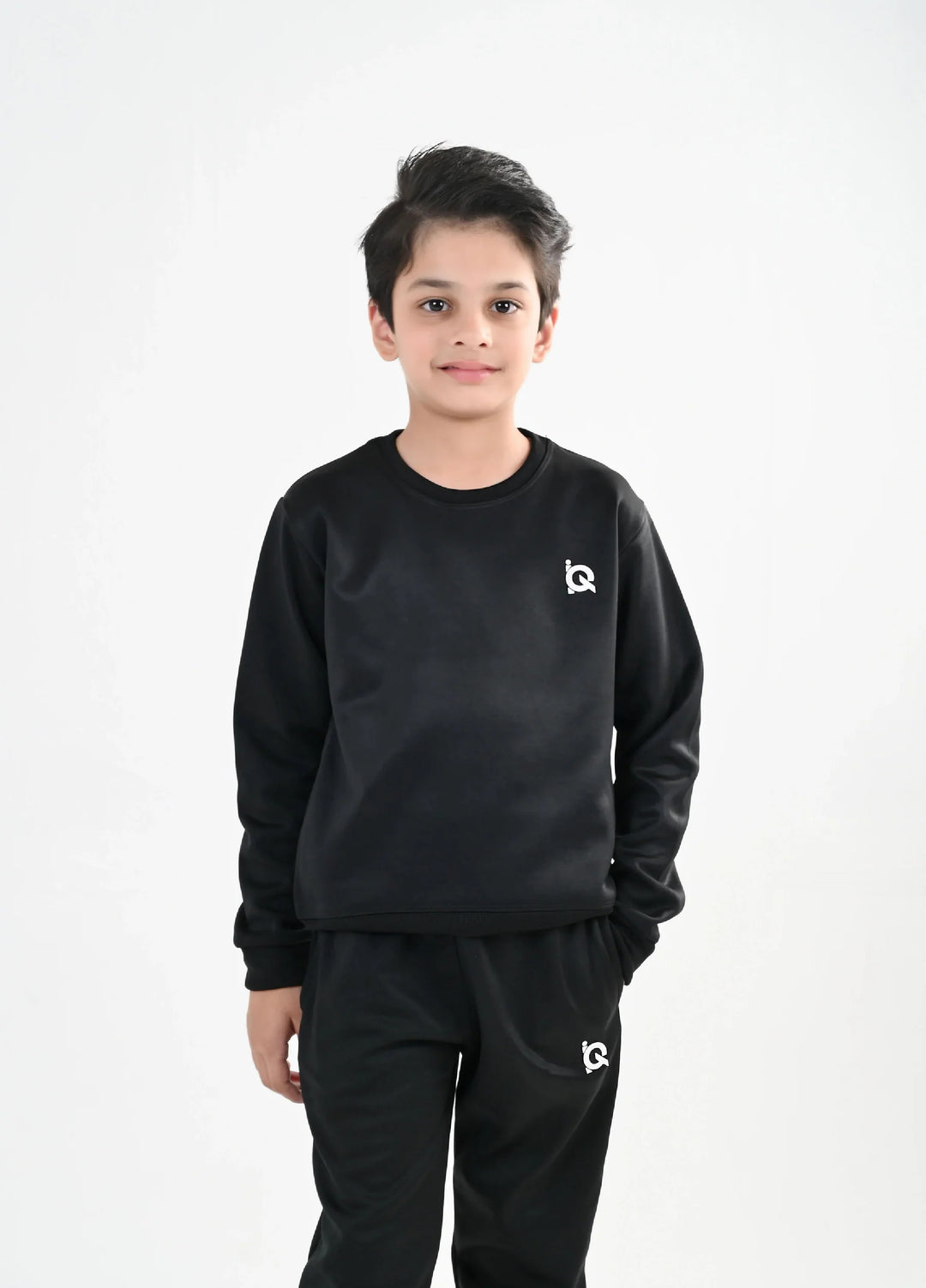 IQ Exclusive Kids Track Suit Fleece 2 PieceBlack IQ Sweatshirt-Unisex Kids - Winter Collection