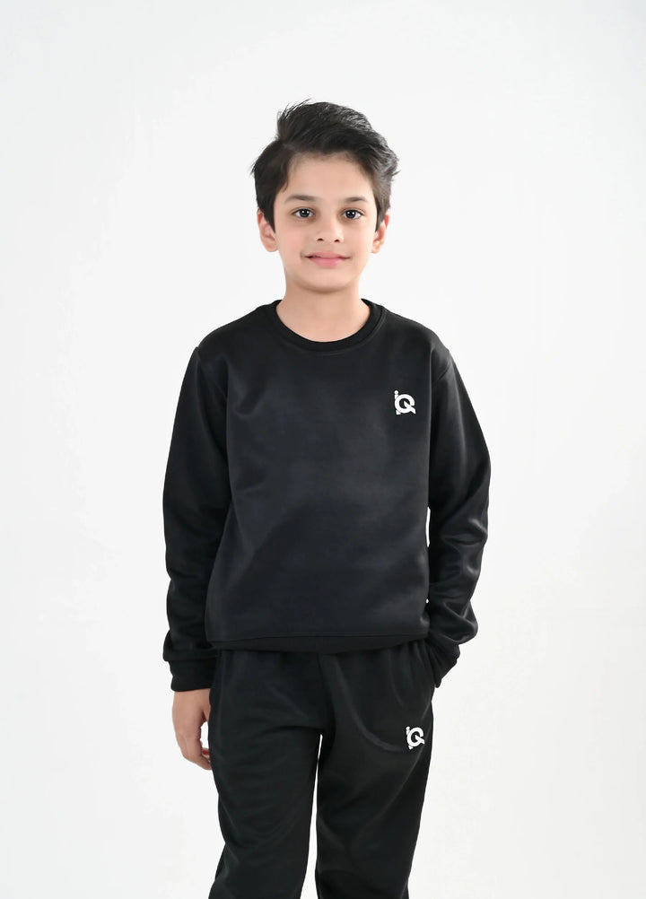 IQ Exclusive Kids Track Suit Fleece 2 PieceBlack IQ Sweatshirt-Unisex Kids - Winter Collection