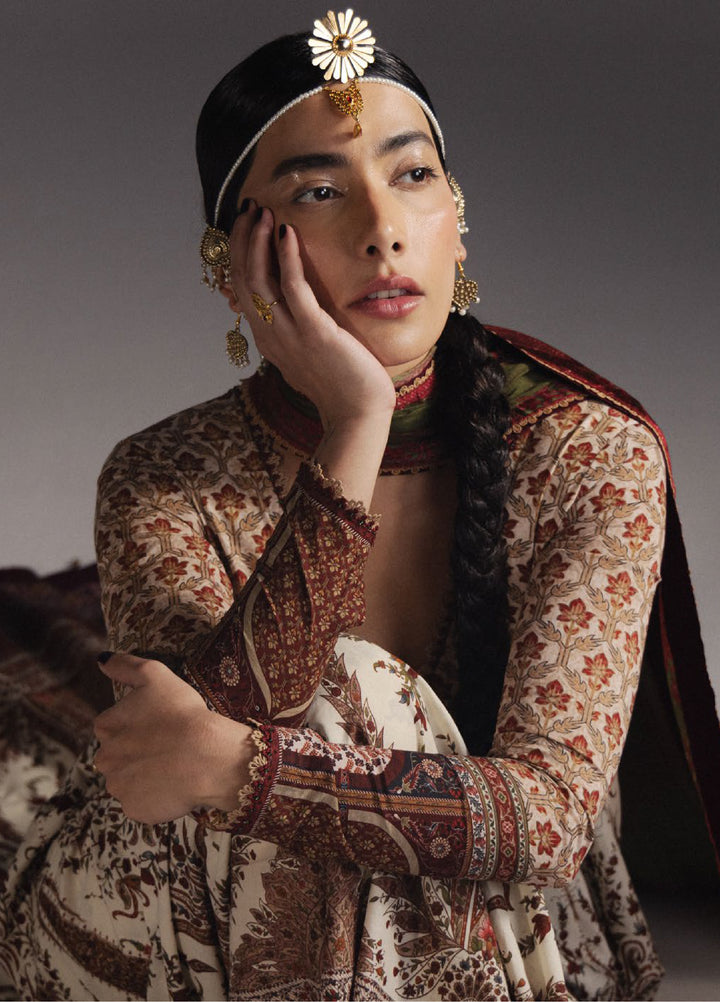 Anarkali by Zara Shahjahan Unstitched Embroidered Lawn 3 Piece Suit ZS26UAL D-03 SHAHKAR - Eid Collection