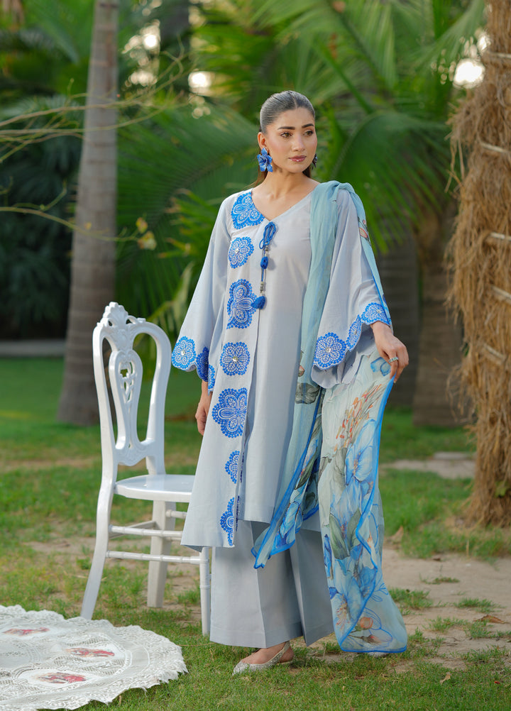 Daily Luxe by Huma Gul Unstitched Printed Lawn 3 Piece Suit RAMEENHG-1106 - Casual Collection