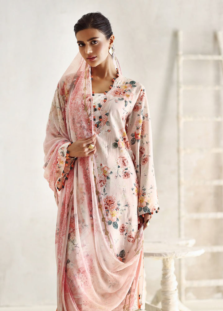 The Luxe by Gul Ahmed Unstitched Embroidered Lawn 3 Piece Suit GA26ULL PIVOINE Rosée BM 62044 - Casual Collection