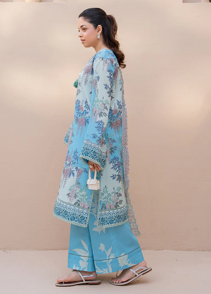 Summer in Bloom By Roheenaz Unstitched Printed Lawn 3 Piece Suit RN26USBL 37B Wild Peony - Festive Collection