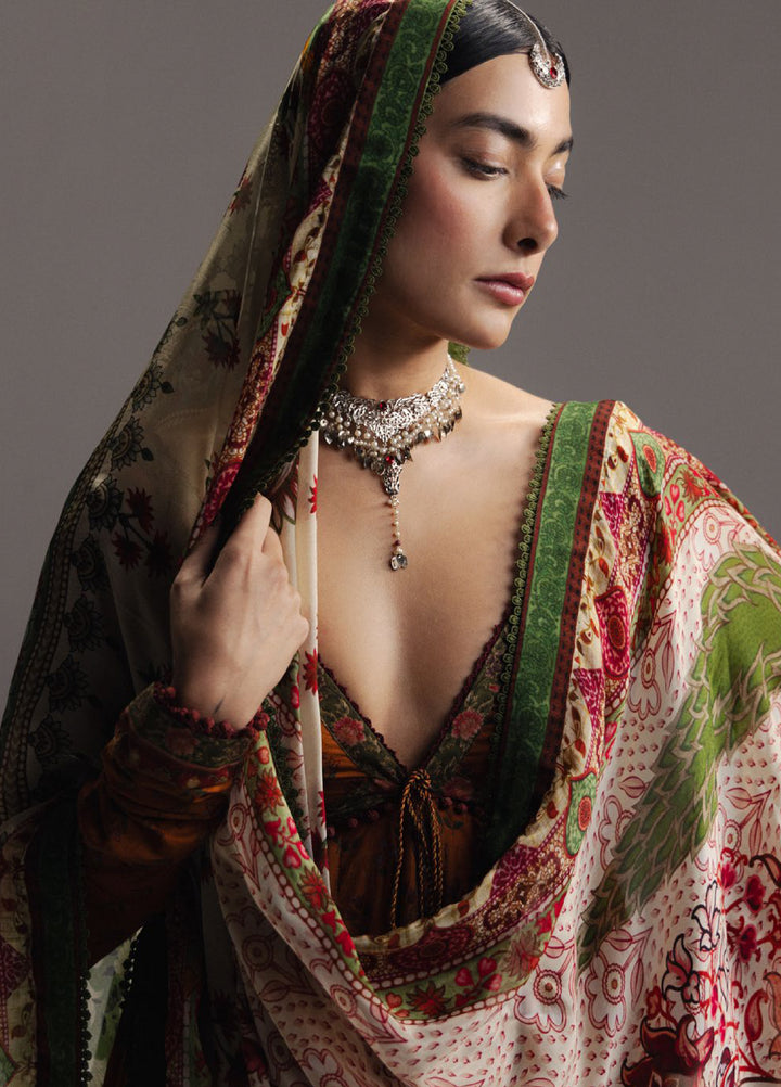 Anarkali by Zara Shahjahan Unstitched Embroidered Lawn 3 Piece Suit ZS26UAL D-09 ZARAFSHAN - Eid Collection