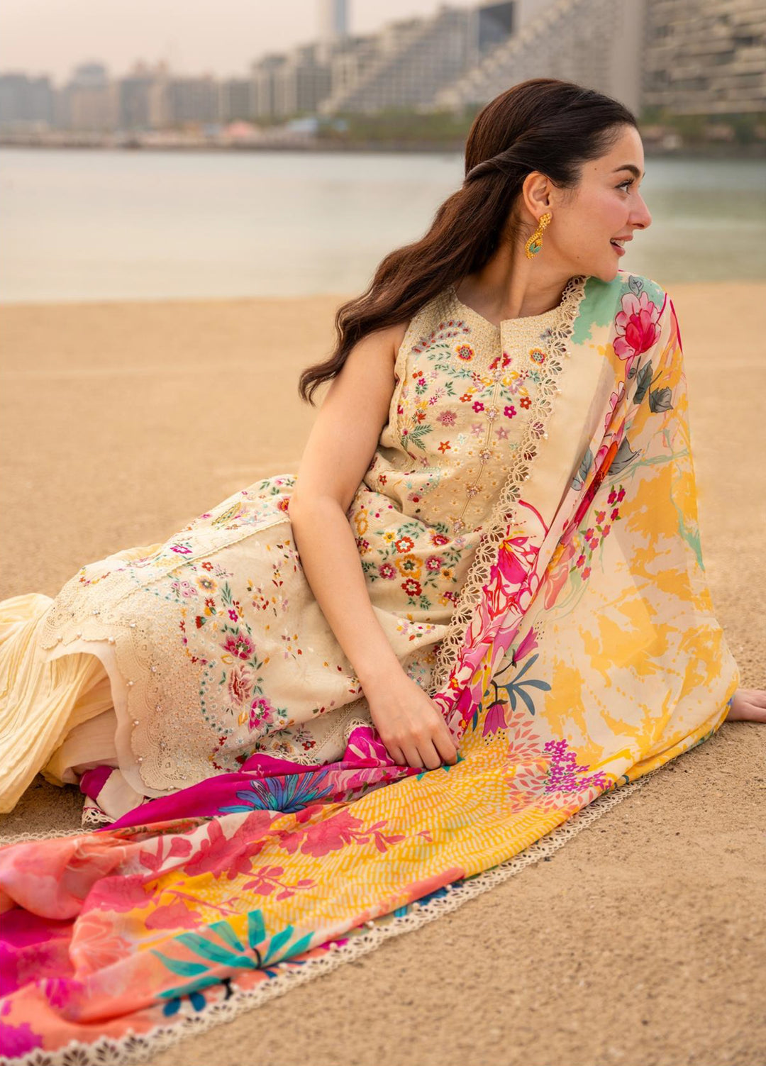 AYA by Faiza Saqlain Unstitched Embroidered Luxury Lawn 3 Piece Suit FS26UAL MERJEM - Festive Collection