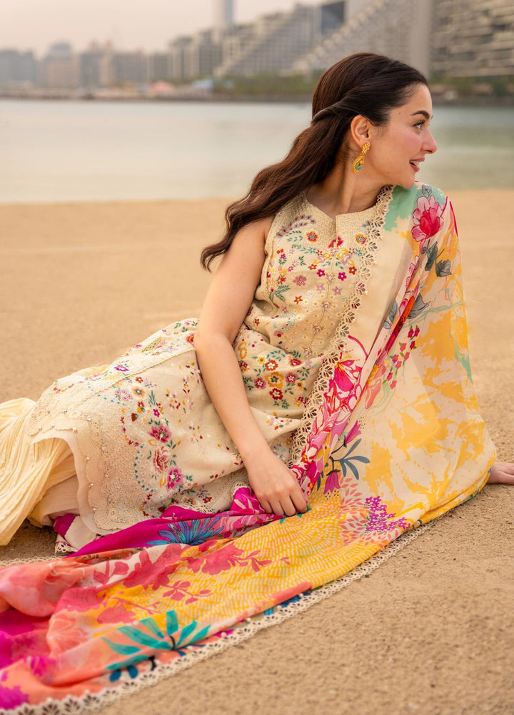 AYA by Faiza Saqlain Unstitched Embroidered Luxury Lawn 3 Piece Suit FS26UAL MERJEM - Festive Collection