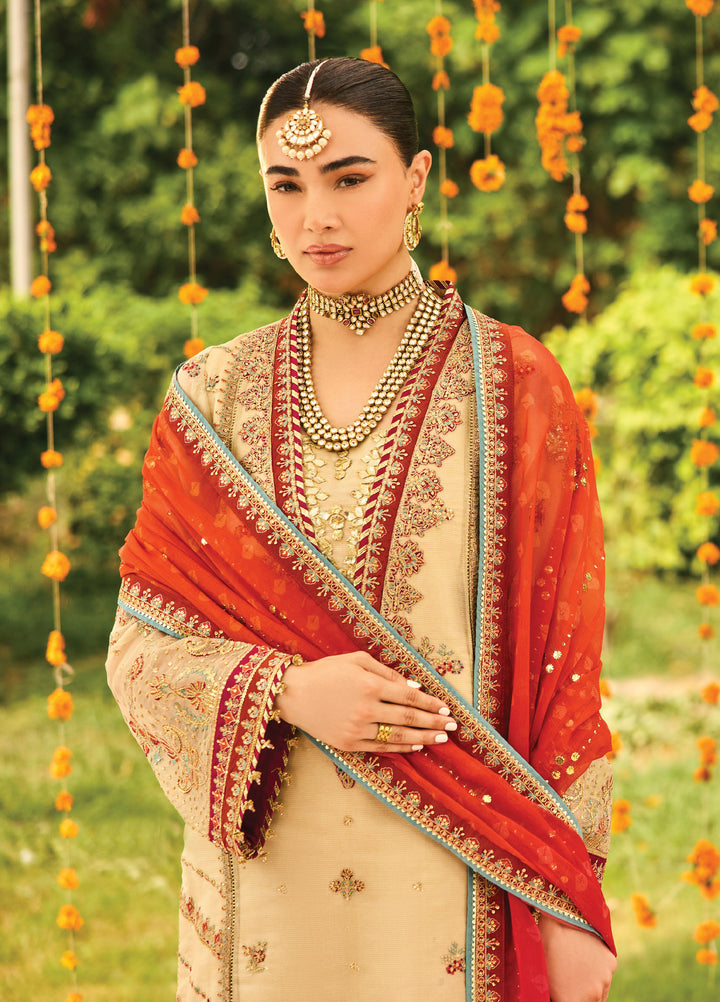 Shehnai by Alizeh Fashion Unstitched Embroidered Zari Net Suits 3 Piece AFB25SF Dilruba - Festive Collection