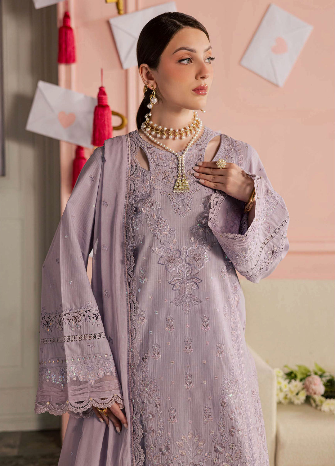Feya by Nureh Unstitched Embroidered Lawn 3 Piece Suit NU26UFEL FE-17 - Eid Collection
