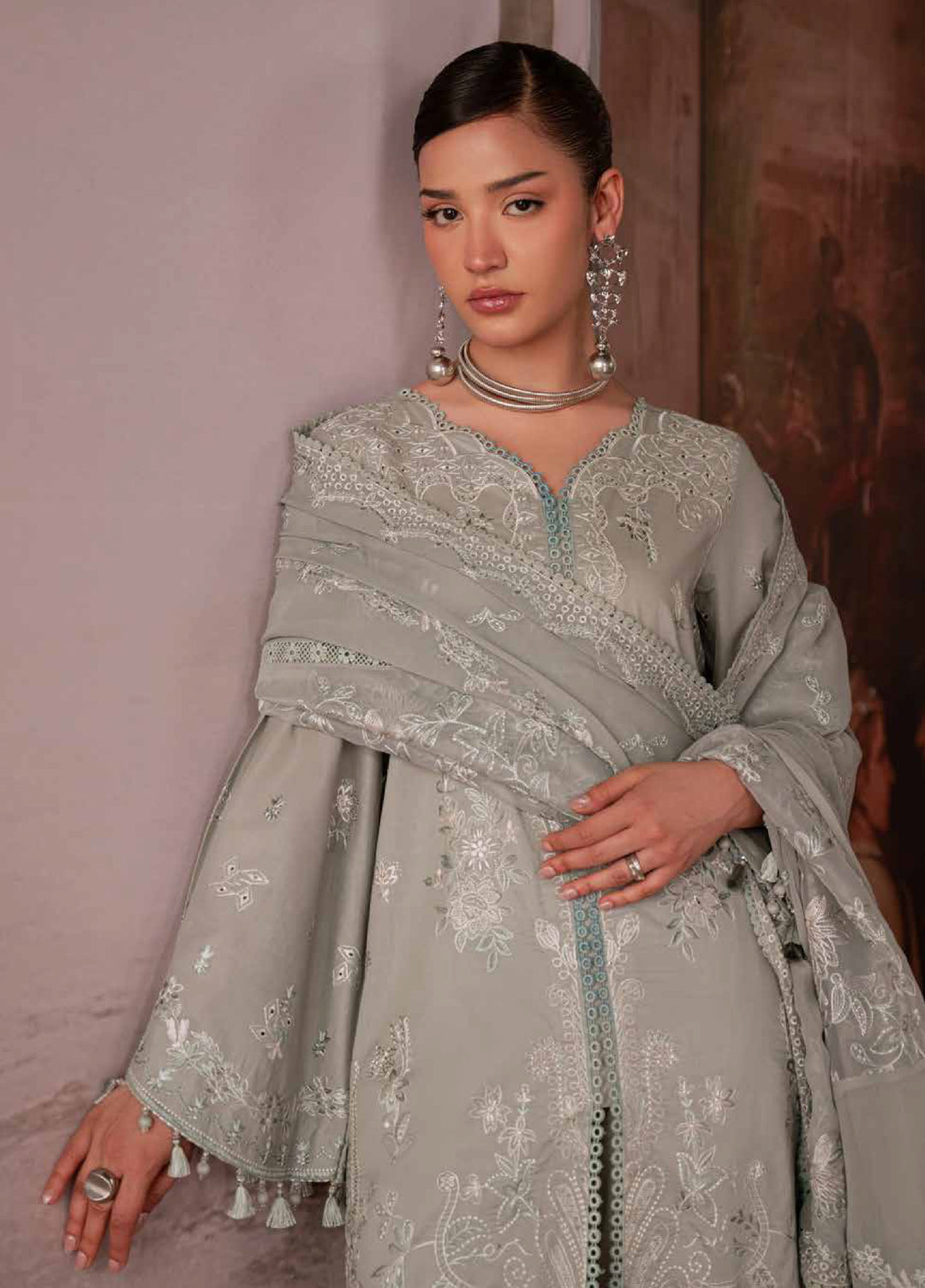 Feya by Nureh Unstitched Embroidered Lawn 3 Piece Suit NU26ULF FE-21 - Eid Collection