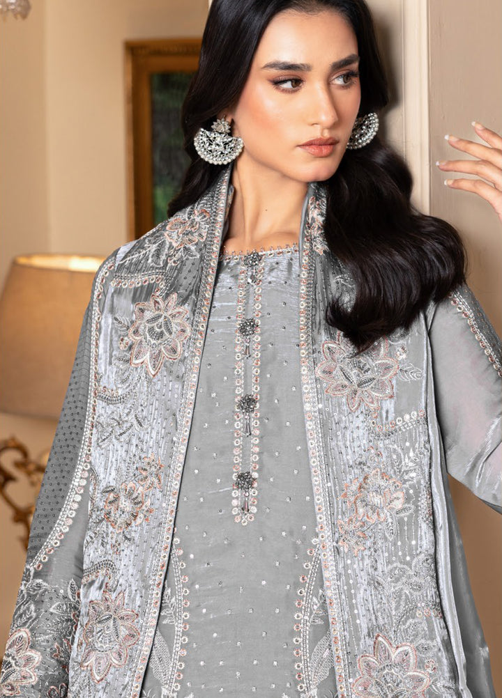 Aaina by Alizeh Unstitched Embroidered Sheesha Silk 3 Piece Suit AF26UASS D-4 KUNDAN - Festive Collection