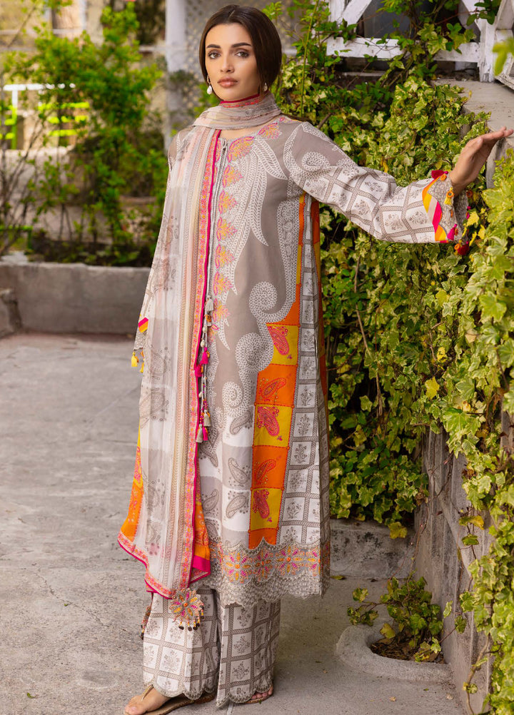 Rang e Bahar by Charizma Unstitched Embroidered Lawn 3 Piece Suit CHR26ULR CRB6-16 - Summer Collection