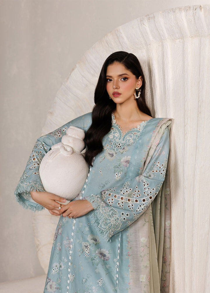 Iznik Unstitched Embroidered Lawn 3 Piece Suit IZ26ULF IBE-10 - Festive Collection