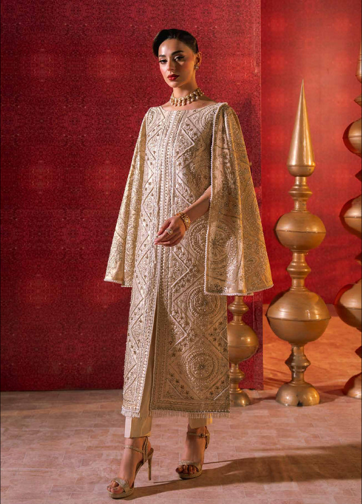Zarmina by Zariya Unstitched Embroidered Gold Lama 3 Piece Suit ZRY26UZ ZB50045 - Festive Collection